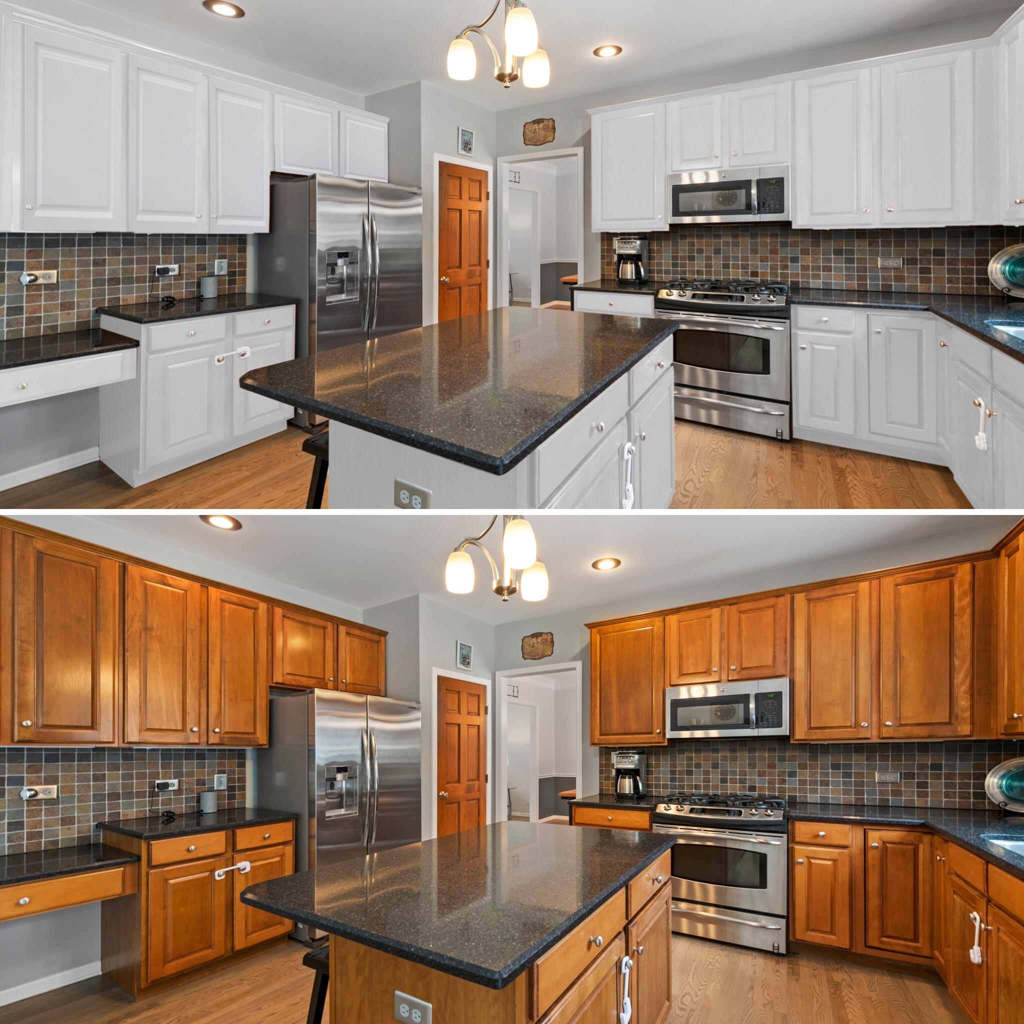 Restaining kitchen cabinets white