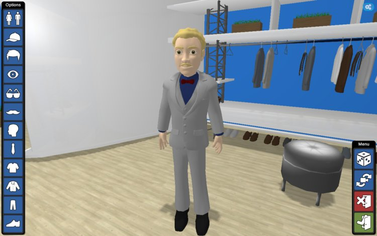 When I first signed on, I saw this man staring back at me. It took me a minute to realize that I was supposed to customize this guy to look like me.