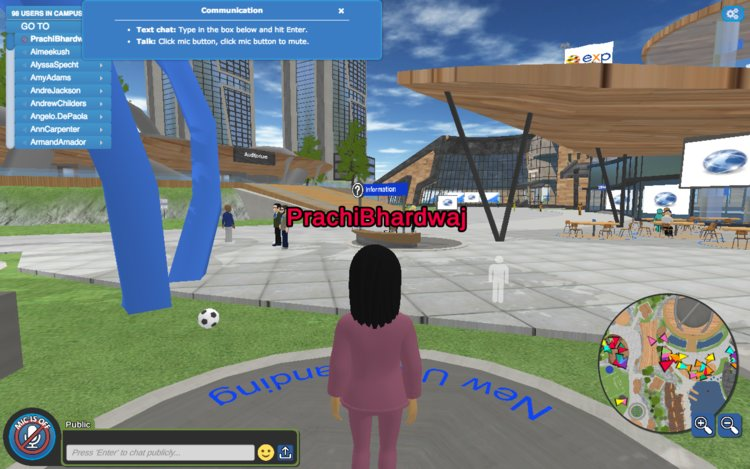 Once I was ready, I found myself in an outdoor area of some sort, and I located my tour guides: eXp CTO Scott Petronis and VP of Marketing Mitch Robinson.