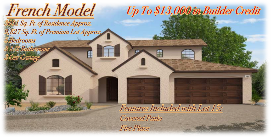 For Sale in The Lotus Ranch Community / Lot 15 2033 CHAPARRAL DRIVE