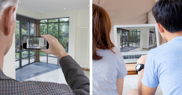 Virtual home walk thru using videos allowing buyers and sellers to still shop during the Coronavirus lockdown.
